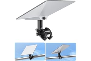 Foboull Starlink Mini Mount Kit for RV, Boat, Camper, Ladder & Guardrail - CNC Aluminum Alloy Adjustable Clamp (0.79"-1.38" Pipe Diameter) - Universal Pipe Adapter Compatible with Starlink mini