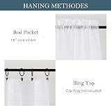 PONY DANCE White Voile Curtains 24in Drop 29in Wide 2 Panels Caravan view 3