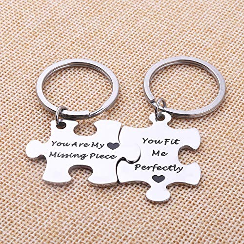 Runalp You are My Missing Piece, You Fit Me Perfectly, Hand Stamped Jewelry, Relationship Gift