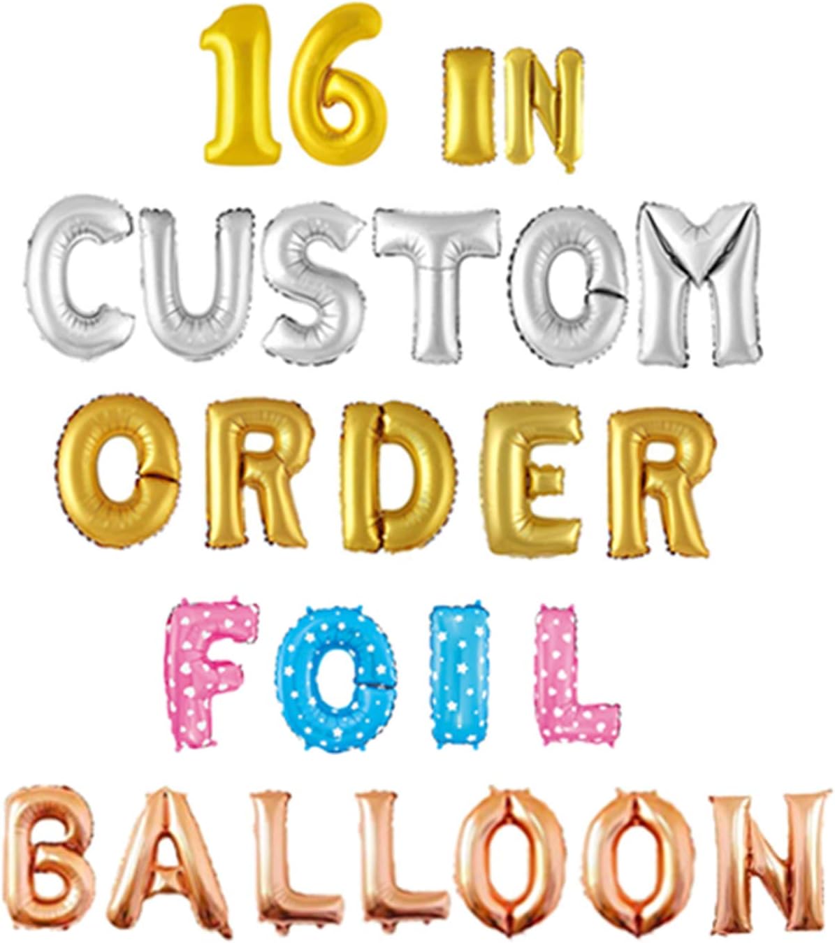 16 Inches Gold Silver Mylar Foil Balloon in Alphabet Letter and Numeric Number A-Z 0-9 (Letter P, Silver)