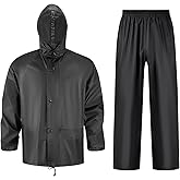 Crivce Men's Lightweight Waterproof Rain Suit,2-Piece Jacket and Pants for Cycling Hiking Golf Rain Gear
