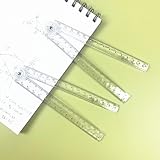 Guagua 2Pack Folding Transparent Ruler 30 cm 300 mm Clear Protractor view 9