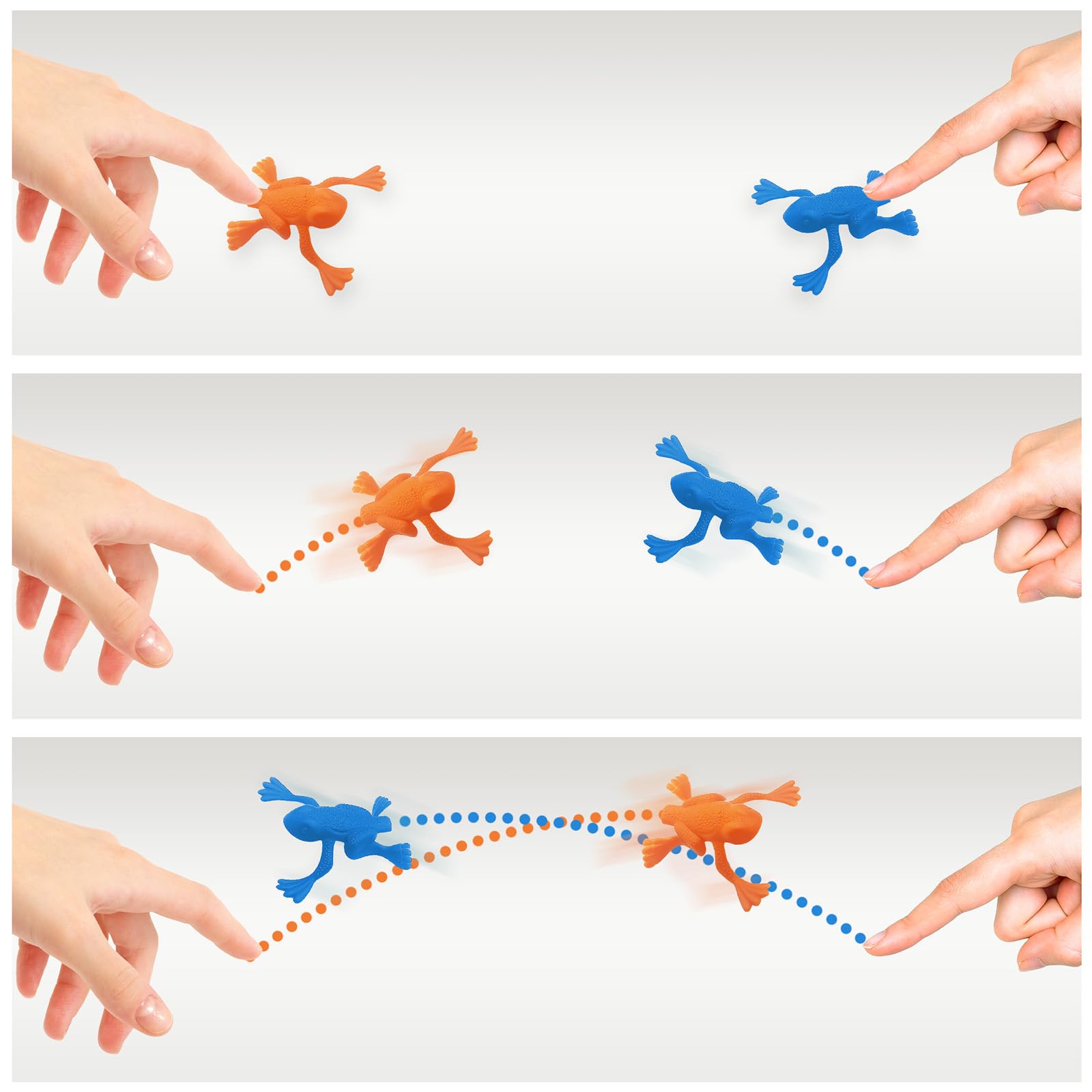 ArtCreativity 144pcs Jump n Leap Frog Toy - 2 Inch Assorted Colors, Cool Jumping Plastic Frogs for Kids - Vibrant Color Variety - Fun Frog Party Favors, Goody Bag Fillers