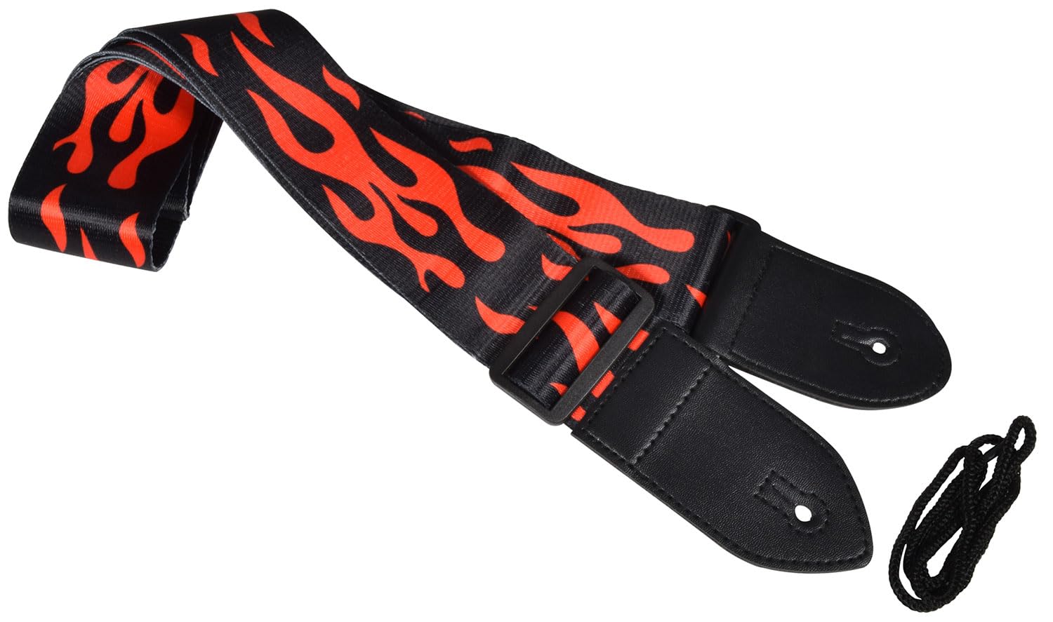 Chord | Fully Adjustable Flame Red Print Guitar Strap