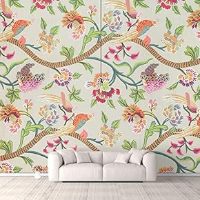 Elegant Artisanship Premium Creation Wall Murals for Bedroom Traditional Flower Pattern Removable Wallpaper Peel and Stick Wall Stickers