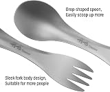 TiTo Titanium Spork 2-in-1 Ultra Lightweight Spoon Fork 18g Sandblasted view 3