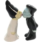 Pacific Giftware Zombies Monster and Bride Magnetic Ceramic Halloween Salt and Pepper Shakers
