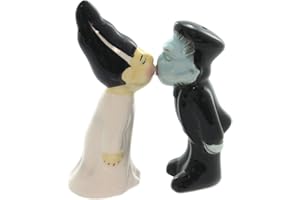 Pacific Giftware Zombies Monster and Bride Magnetic Ceramic Halloween Salt and Pepper Shakers