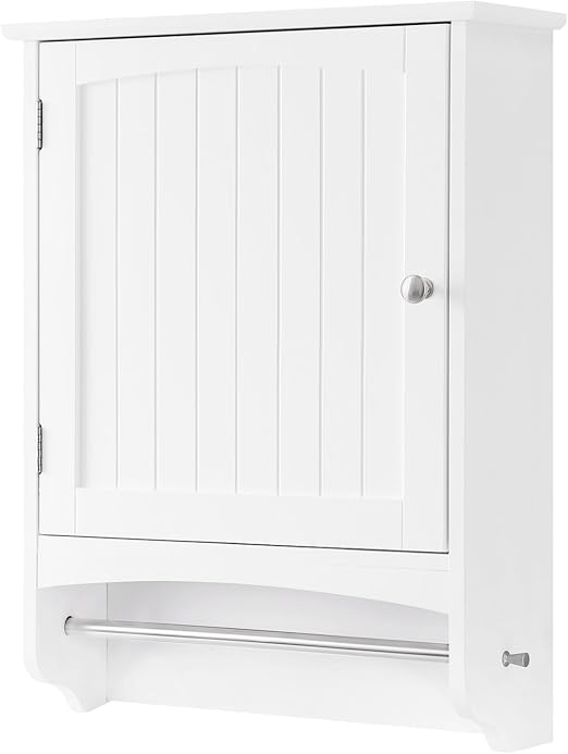 Vasagle Wandschrank Hangeschrank Mit Handtuchstange Und