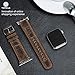 top4cus Genuine Leather Band iwatch Strap Compatible with Apple Watch Series 6, SE, 5, 4, 3/2/1 and Sport Edition, Stainless Steel Clasp (42/44/45mm, Retro Brown)
