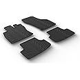 Gledring Rubber Mat Set Compatible with Seat Leon 5F 5 Doors 2013- / Volkswagen Golf VII/VIII 5 Doors 2012-2019 & 2020- (T-Profile 4-Piece + Mounting Clips)