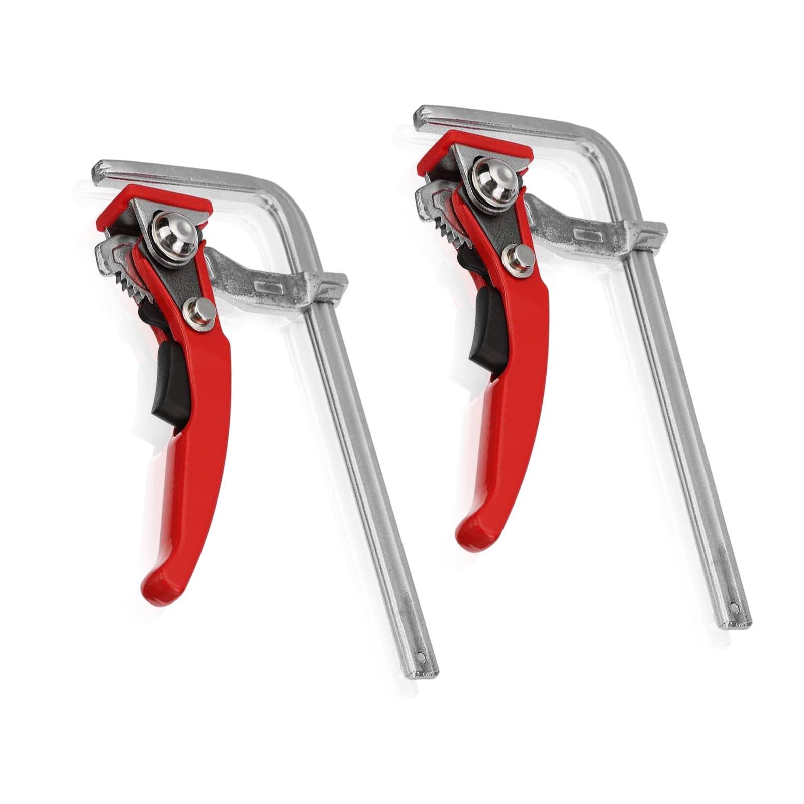 Upgraded Ratcheting Table Clamp – Quick Track Saw Clamp With 500 Lbs Force, 160mm Capacity (2-Pack)