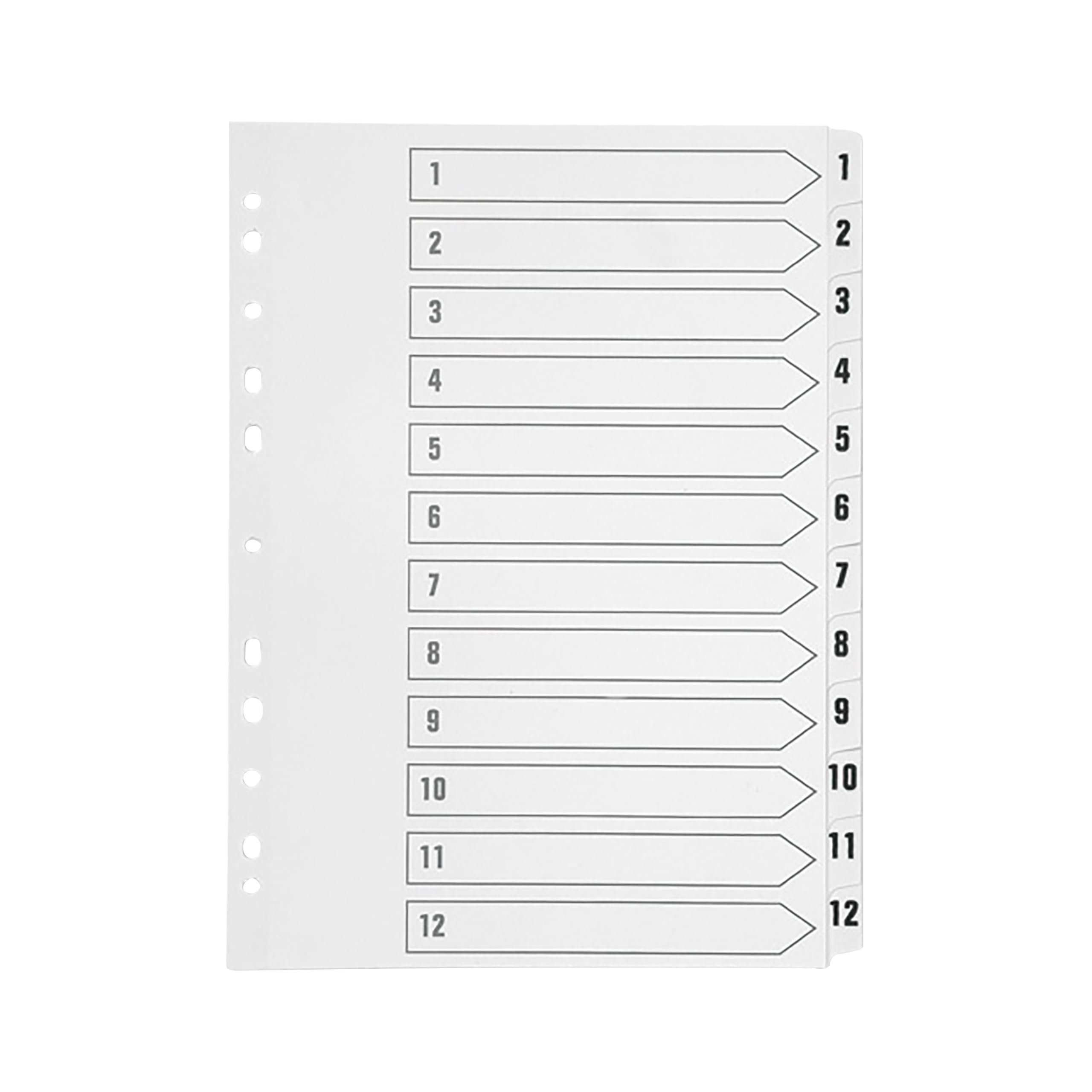 Q-Connect Index 1-12 Polyprop White