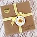 Gold Foil Thank You Stickers - Premium Bundle 1000 pcs 1.58'' Big Heart Shape & 1.2'' Round Adhesive Stickers | 2x500 per Roll