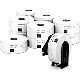 Anylabel - Compatible Standard Address Labels Replacement for Brother DK-1201 (1.1" X 3.5”), Use with Brother QL Label Printers (12 Rolls + 1 Reusable Cartridge, 400 Labels/Roll)