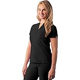 Adar Addition Scrubs for Women - Notched V-Neck Scrub Top
