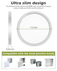 hepside 2Pack Dimmable Flush Mount Ceiling Light