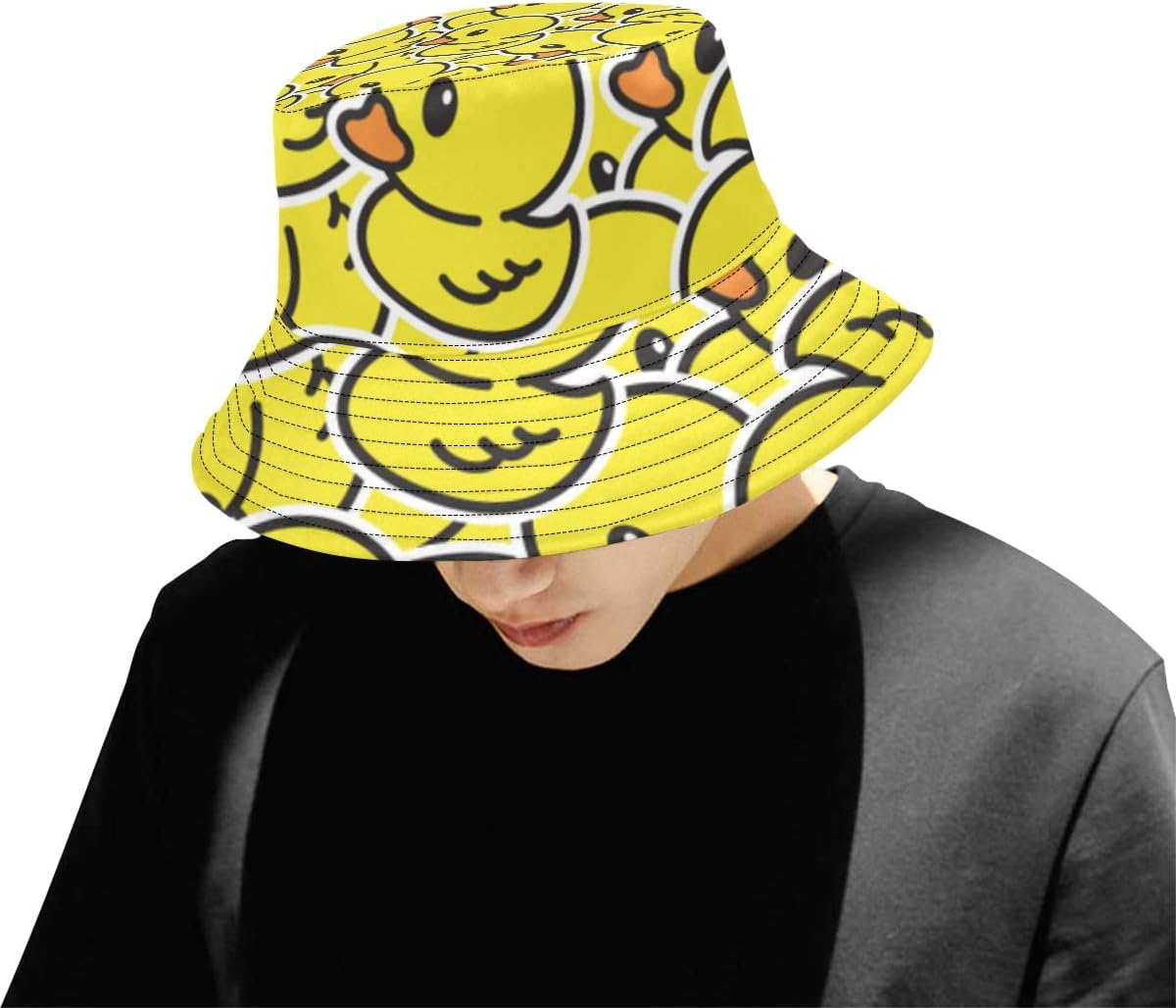 Sombrero de playa para hombre, pato de goma, papel tapiz de repetición