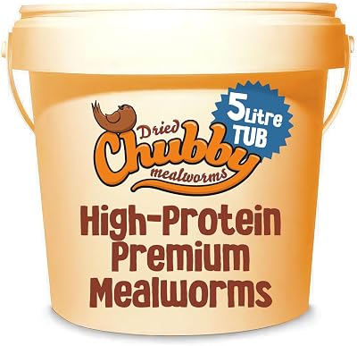Chubby Mealworms 5 Litre Dried Mealworms for Birds Reptiles Protein