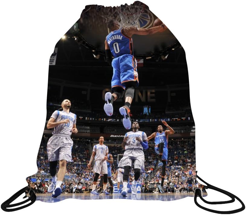Westbrook Basketball Drawstring Backpack ✓ Premium Unique Drawstring Bag for Oklahoma Westbrook #0 Basketball Fans