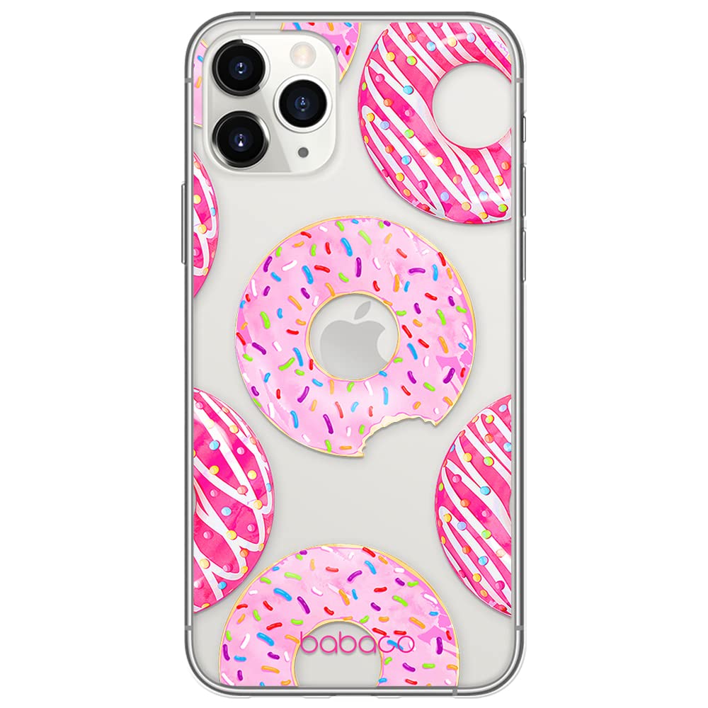 Babaco ERT GROUP mobile phone case for Apple Iphone 11 PRO MAX original and officially Licensed pattern Donut 002 optimally adapted to the shape of the mobile phone, partially transparent