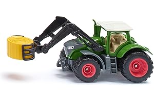 Siku 1539, Fendt 1050 Vario Tractor, Metal/Plastic, Green, Bale clamp and Removable cab
