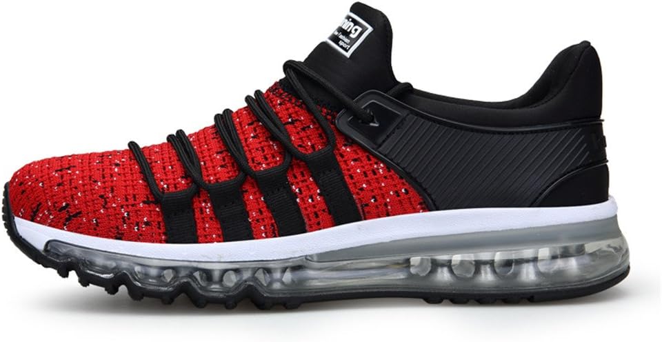 TORISKY Men's Trainers Sports Running Shoes Lightweight Walking Fitness Sneaker Red Black and White Gray Blue 38-46