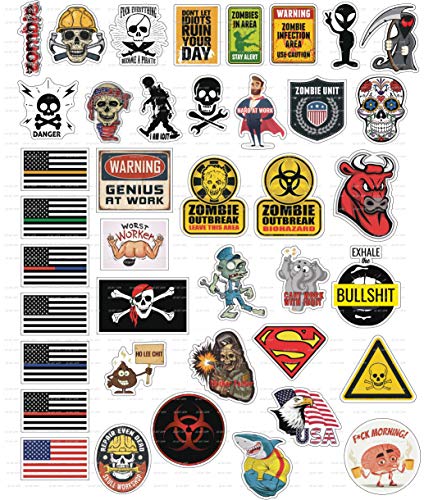 40 Funny Hard Hat Sticker,Tool Box, Hardhat, Laptop Stickers- 100% Plastic(Vinyl), Funny Decals For Construction, Electrician, Plumber Oilfield, Fire Crew, Mechanic- Skateboard, - Thumbnail 6