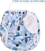 Vicloon Reusable Swimming Nappy 2 Pack Adjustable Washable Baby Bath Nappy view 5