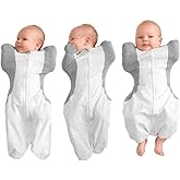 KIDIRA Swaddle for Newborns, Baby Swaddles 1-3 Months 5-13lb, Arms Up Swaddle 1-3 Months Newborn with Moisture-Wicking Fabric, Promotes Healthy Hip Development, 2-Way Zipper & Foot Buttons, 1Pack