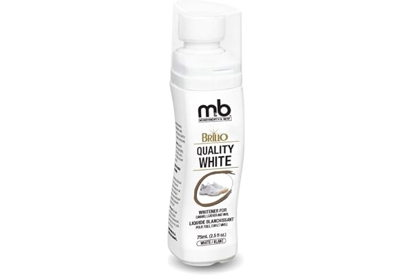 Moneysworth & Best | BRILLO QUALITY WHITE™ | 75ml / 2.5oz | Refreshes and brightens all white leather, suede, nubuck and canv