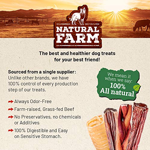 NATURAL FARM PET 6Inch Pixie Bully Sticks for Dogs (30 or 50 Pack