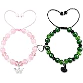 pupvus Green and Pink Friendship Matching Bracelets-Crown Witch Hat Matching Bracelets-BFF Couples Accessories, for Fans' Birthdays, and Party Favors for Fans