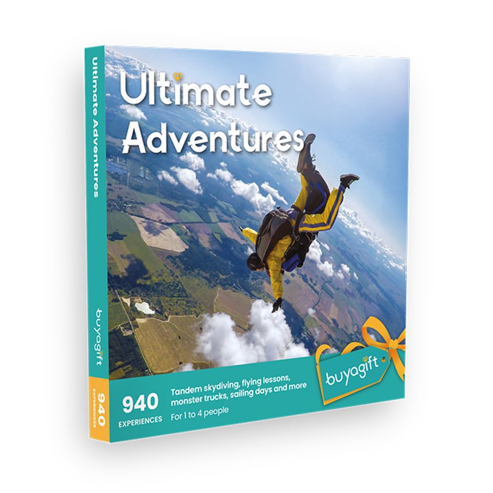 Buyagift Ultimate Adventures Experience Gift Box for 1 – 440 Adrenaline-Fueled Experiences Hot Air Balloon Rides, Supercars & More