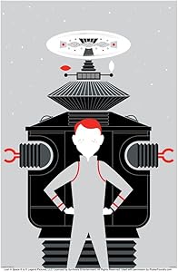Lost in Space Will Robinson and Robot (Gray) by Ty Mattson Cool Wall Decor Art Print Poster 12x18