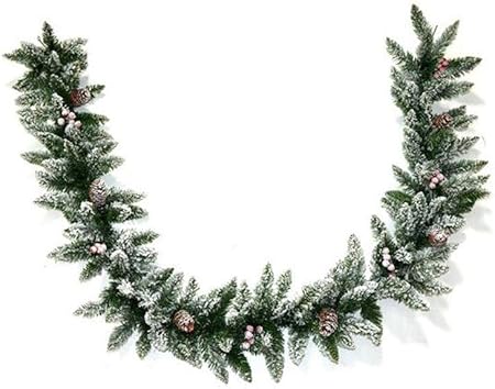 Addobbi Natalizi Con Pigne.Vetrineinrete Festone Natalizio Innevato Con Bacche E Pigne 200 Cm 30 Cm Largo Ghirlanda Natalizia Artificiale Di Natale 130 Rami Con Neve Pino Abete Decorazioni E Addobbi Natalizi 1473 A77 Amazon It Casa E Cucina