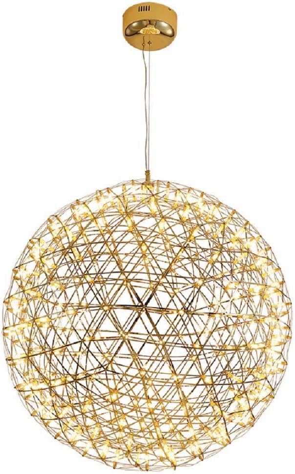XMIMI Staircase chandelier Stainless Steel Spherical hanging pendant light sparkly ball fireworks starry ceiling light modern villa lighting shop lights Diameter 20/40/60cm