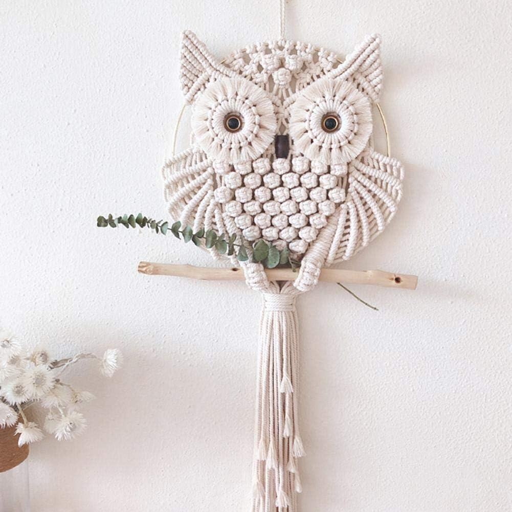 BoHo Macrame Wall Hanging Curtain Fringe Garland Banner Bohemian Wall Decor Woven Home Decoration Wall Art Cotton Rope Cord Woven Tapestry Decorations for the Living Room Kitchen Bedroom or Apartment