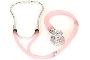 Primacare DS-9295-PK 30" Sprague Rappaport Style Stethoscope for Doctors, Nurses and Medical Students, First Aid Professional Dual Head Cardiology Kit for Men, Women and Pediatric, Pink