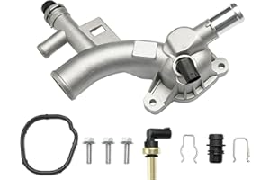 BELKEBIR Aluminum Engine Coolant Housing Water Outlet Compatible with 2011-2016 Chevy Cruze, 2012-2020 Chevy Sonic, 2015-2020 Chevy Trax, 2013-2019 Buick Encore 1.4L Replaces 25193922 902-846 55565334 15-11105