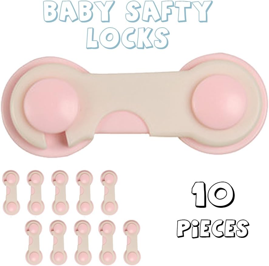 Songnice Child Baby Safety Locks Baby Proof Cabinets (10 PCS)