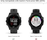 MWOOT 2PCS Glass Screen Protector + Black Case for Garmin Forerunner 945 view 2