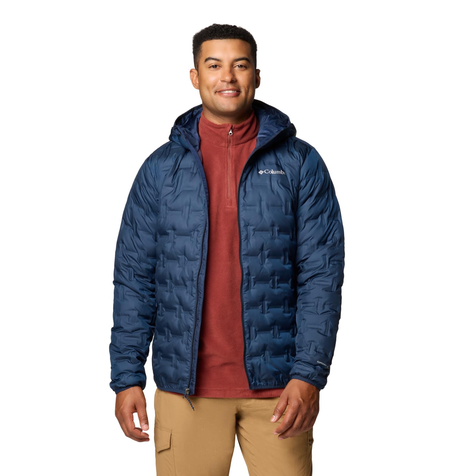 Columbia Men’s Delta Ridge II Down Hooded Jacket, Collegiate Navy, Medium