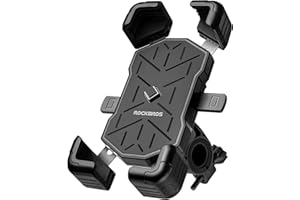 ROCKBROS Motorcycle Phone Holder Mount, for 4.5''-7.1'' Phones, Quick Release Bike Phone Holder Handlebar Clamp, 360°Rotatabl