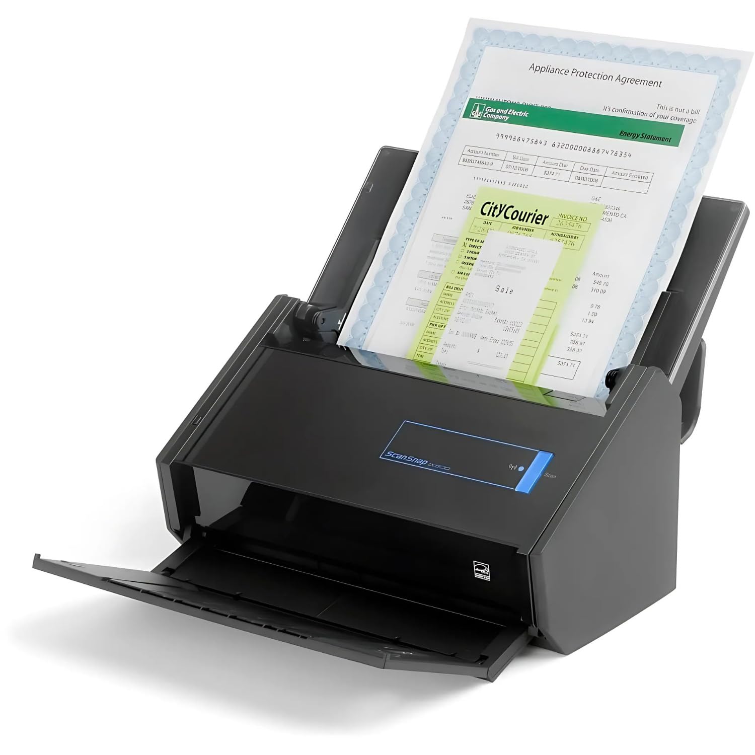Fujitsu ScanSnap iX500 Scanner Bundle - High-Speed Document ScanSnap iX500 for Home/Office Use - Wireless Connectivity - Mac/PC Compatible - Automatic Document Feeder - Compact Design (Renewed)