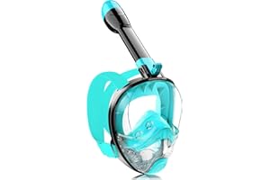 Ezire 2023 Full Face Snorkel Mask for Adults Teen, Snorkeling Gear with Detachable Camera Mount,Panoramic 180° View, Anti-Fog Anti-Leak Snorkling Set for Man and Women