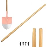 steelway 55 Inch Black Locust Shovel Handle Replacement - Extra Long Hardwood Handle for Shovel, Rake, Hoe, Pitch Fork, Digging Fork &amp; Broad Fork Garden Tools（1pcs