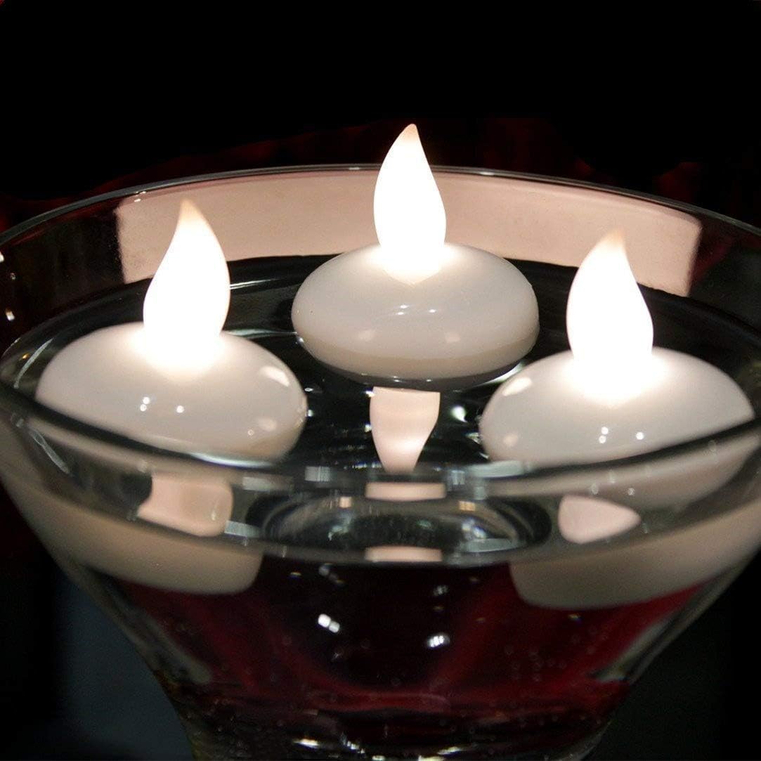 Atcket Battery Included LED Floating Tealight Waterproof Flameless