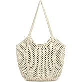 Bycobecy Crochet Tote Bag for Women Soft Summer Purse Beach Tote Bag Cute Handbag for Vacation, Work & Pool