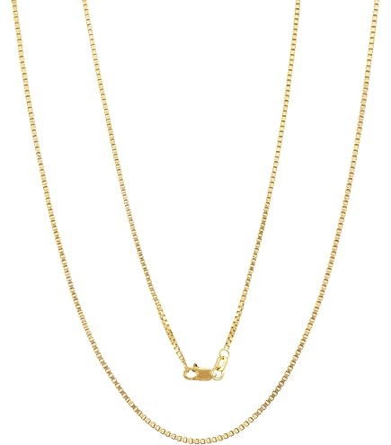 Amazon.com: Nuragold 14k Real Yellow Gold Round Box 1.5mm Venetian